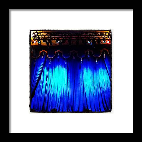 Blue Framed Print featuring the photograph In The Aladdin Theater To See Dita Von by Christopher Hughes