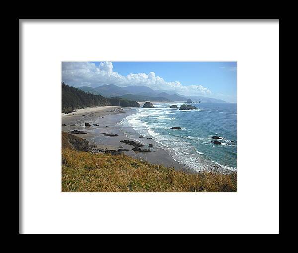 Twilight Framed Print featuring the photograph Indian Beach Ecola State Park by Kelly Manning