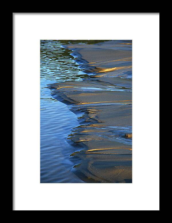 Ripples Framed Print featuring the photograph Indian Golden Blue by Steven A Bash