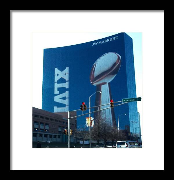 Super Bowl Framed Print featuring the photograph Indianapolis Marriott trubute to Super Bowl 46 by Stephen King