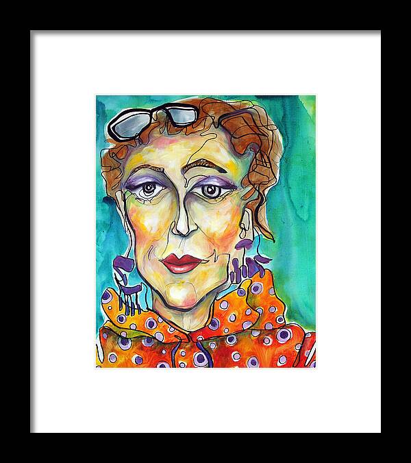 Portrait Framed Print featuring the painting Infinity by Darcy Lee Saxton