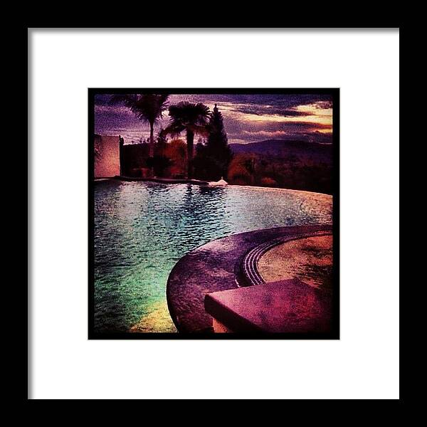 Tagstagram Framed Print featuring the photograph Infinity Pool by Steve Burrows