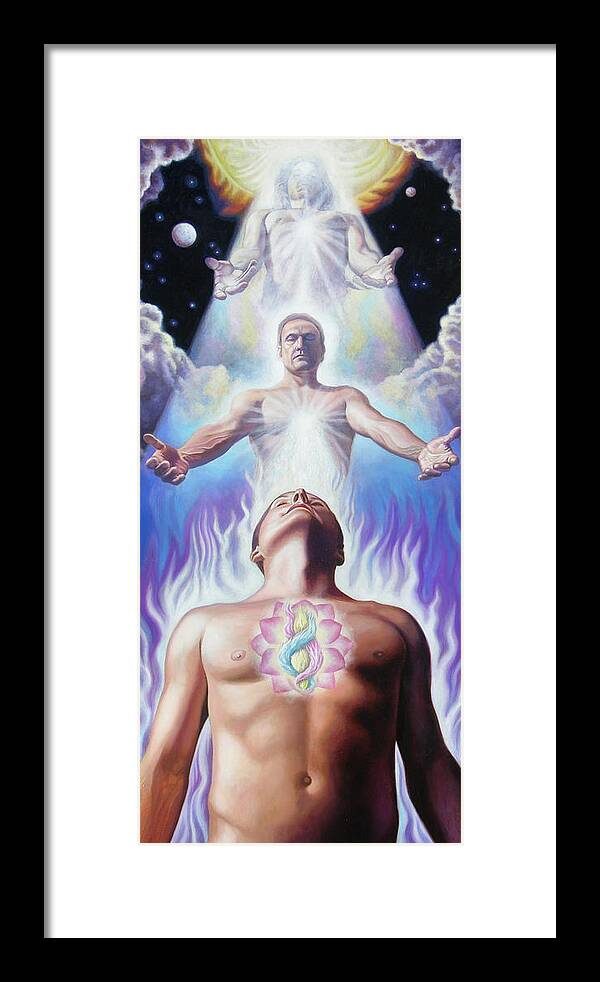 Angel Framed Print featuring the painting Innerselfhood by Miguel Tio