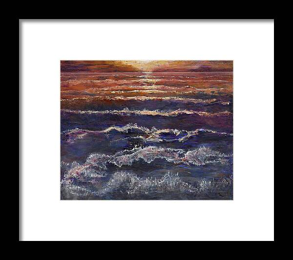 Ocean Framed Print featuring the painting Intensity by Mr Dill