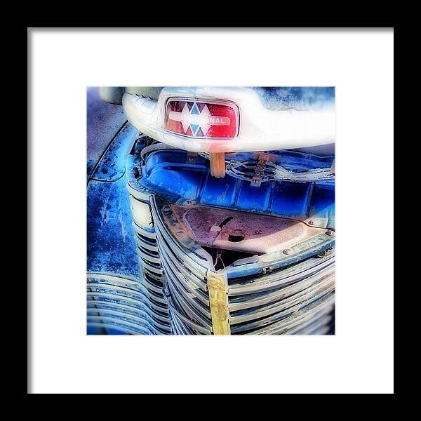 Vehicle Graveyard Framed Print featuring the photograph International Breakdown by Michelle Knox