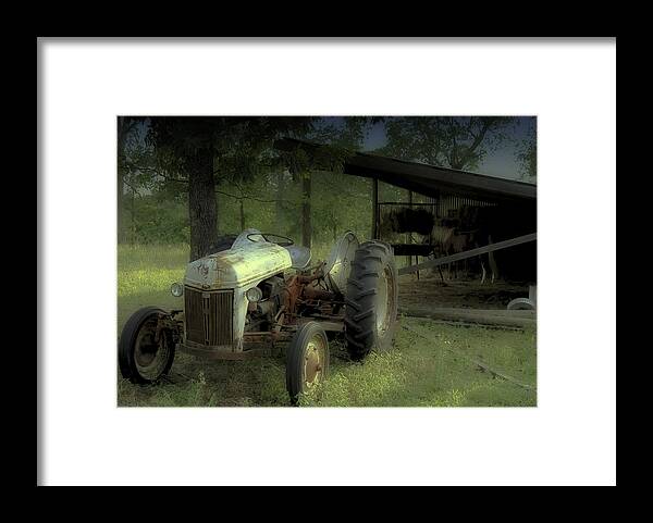 Tractor Framed Print featuring the photograph Iron Workhorse by Tony Grider