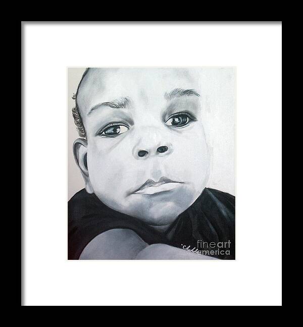 Faces Framed Print featuring the painting Isaiah by Michelle Brantley
