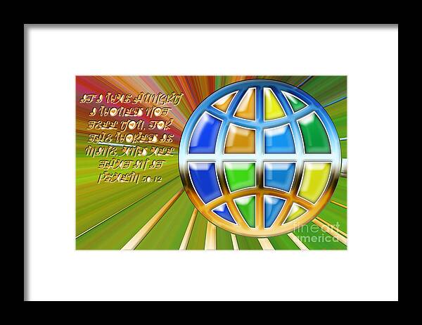 Spiritual Framed Print featuring the photograph It God's World by Donna Brown