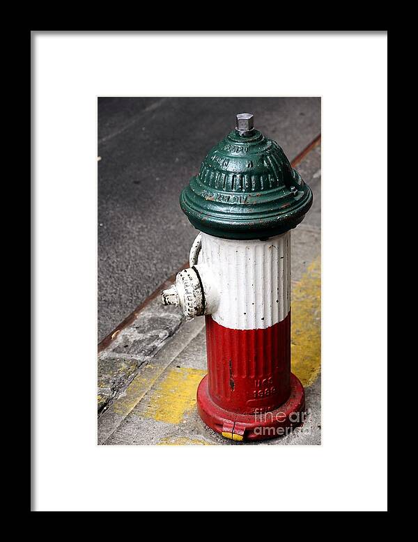Italy Framed Print featuring the photograph Italian Fire Hydrant by Sophie Vigneault