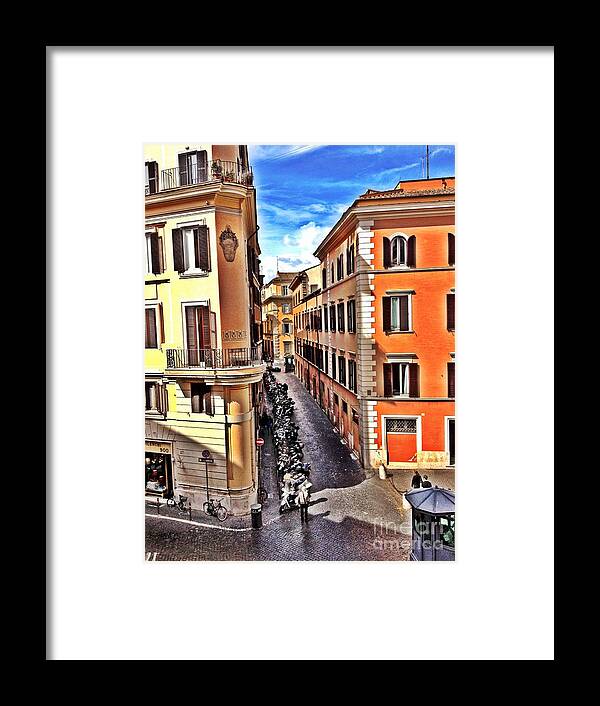 Italy Framed Print featuring the photograph Italian Street Scene by Veronica Batterson
