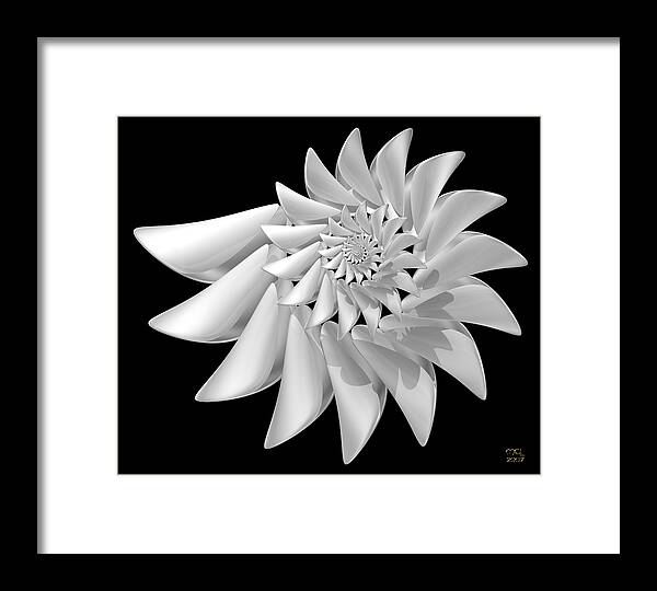 Abstract Framed Print featuring the digital art Ivory by Manny Lorenzo