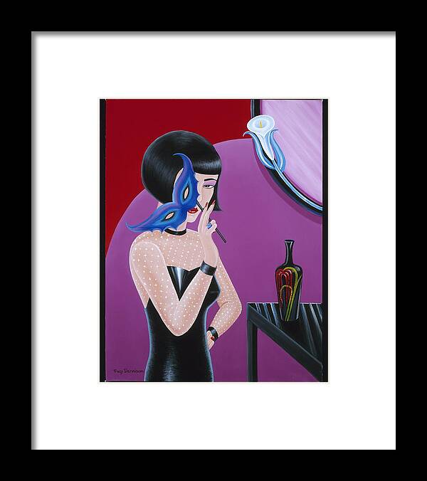 Art Deco Framed Print featuring the painting Jade by Tracy Dennison