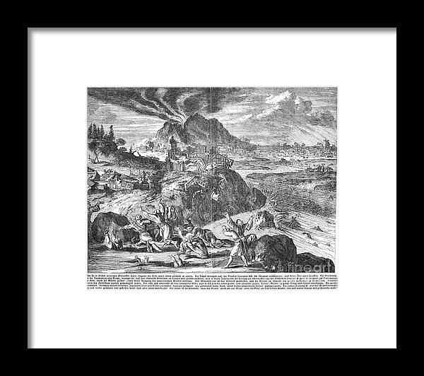 1650 Framed Print featuring the photograph Japan: Earthquake, 1650 by Granger