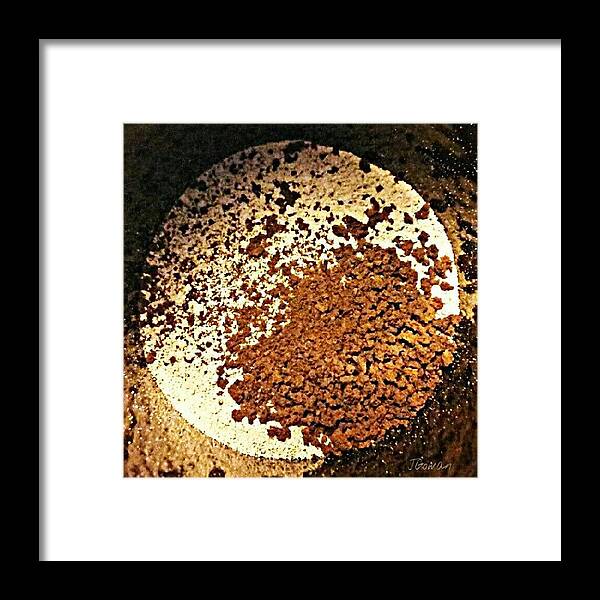 Brown Framed Print featuring the photograph Java. #java #coffee #instantcoffee by Jess Gowan