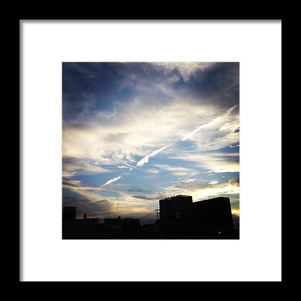 Sky Framed Print featuring the photograph Jet Cloud by AKIBomb Graphics
