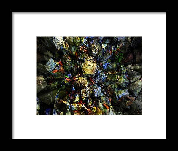 Stone Framed Print featuring the photograph Jeweled Cavern by Mindy Newman
