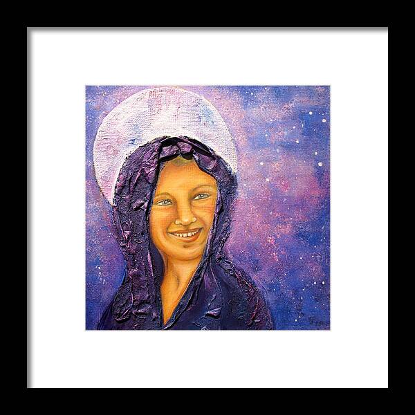 Women Framed Print featuring the painting Jewels of my Heart - Lee by Suzan Sommers