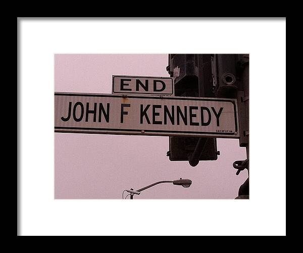 Jfk Framed Print featuring the photograph JFK Street by Bill Owen