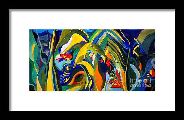 Acrylics Framed Print featuring the painting Jungle by Debra Bretton Robinson