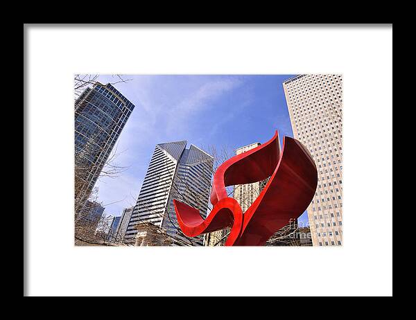 Millennium Park Chicago Framed Print featuring the photograph Just apposite by Dejan Jovanovic