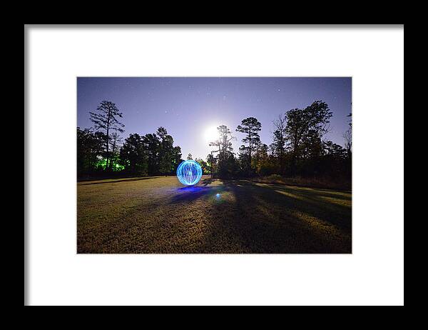 Night Framed Print featuring the photograph Just Having Fun by David Morefield