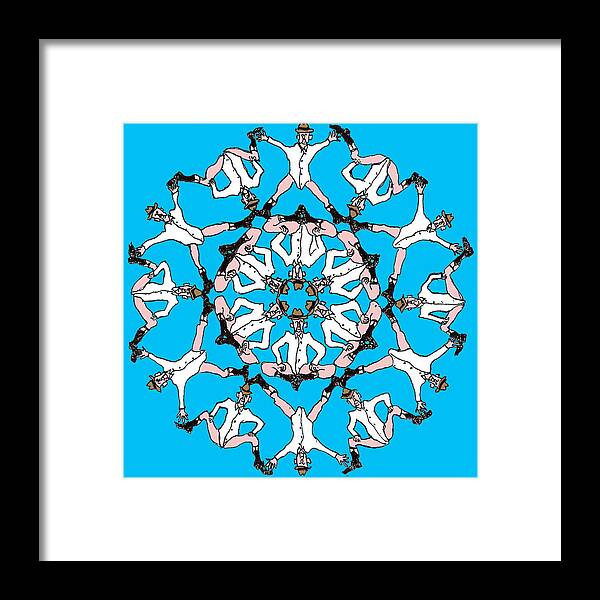 Coot Framed Print featuring the drawing Kaleidoscoot by R Allen Swezey