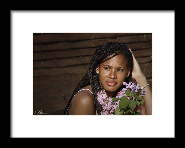 Woman Framed Print featuring the photograph Katie the Beautiful Woman by Nancy Griswold