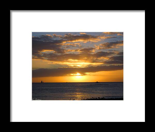 Kawaii Photographs Framed Print featuring the photograph Kawaii Sunset 2 by C Sitton