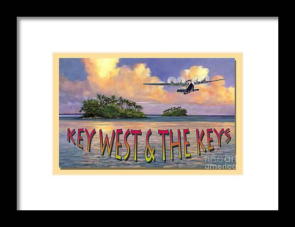 Key West Framed Print featuring the painting Key West Air Force by David Van Hulst