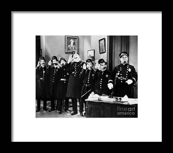 1910s Framed Print featuring the photograph Keystone Cops by Granger