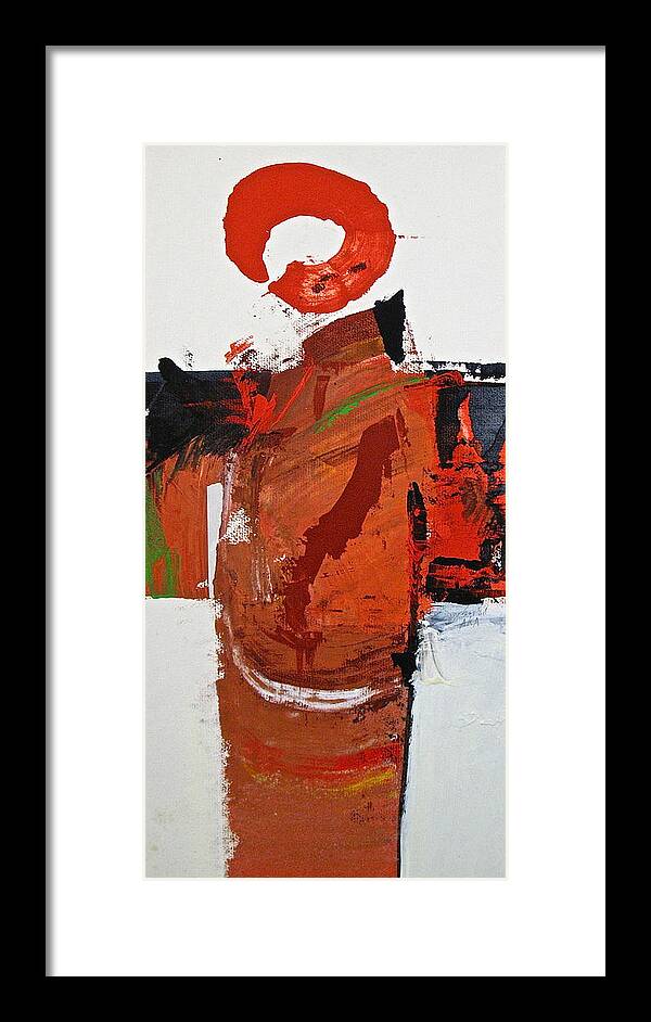 Abstract Painting Framed Print featuring the painting Kimono Lisa by Cliff Spohn