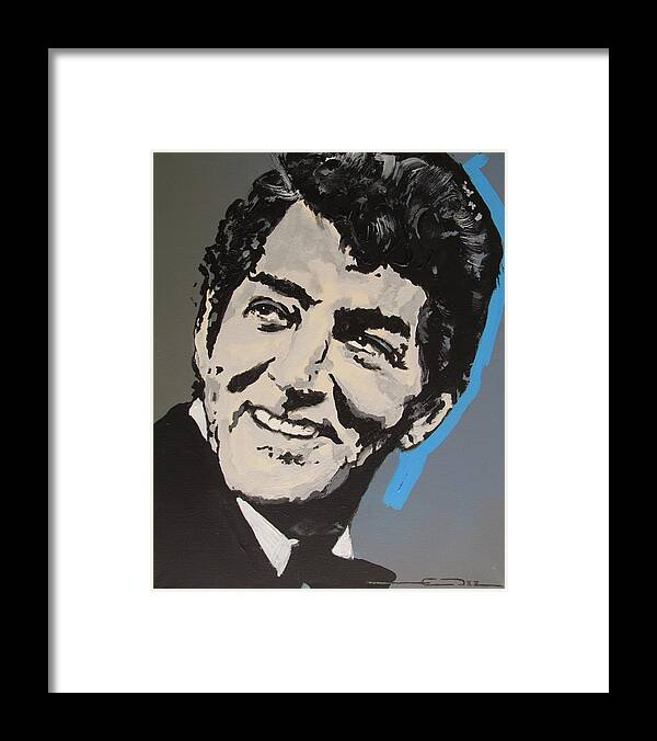 Dean Martin Framed Print featuring the drawing King of Cool by Eric Dee