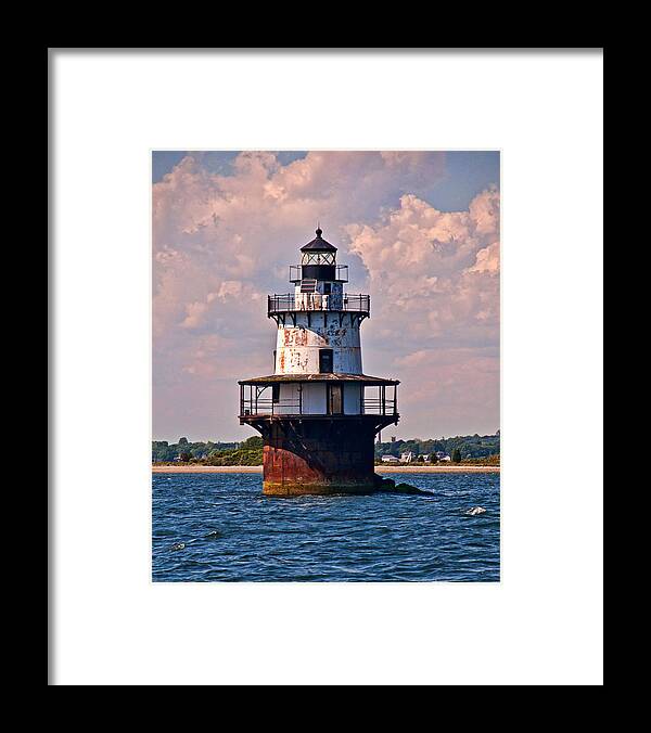 Lighthouse Framed Print featuring the photograph King of the Bay by Nancy De Flon