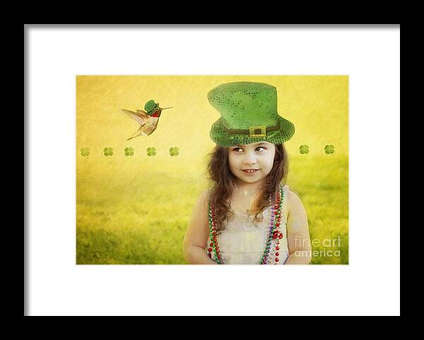 Girl Framed Print featuring the photograph Kiss Me I Am Not Irish by Susan Gary