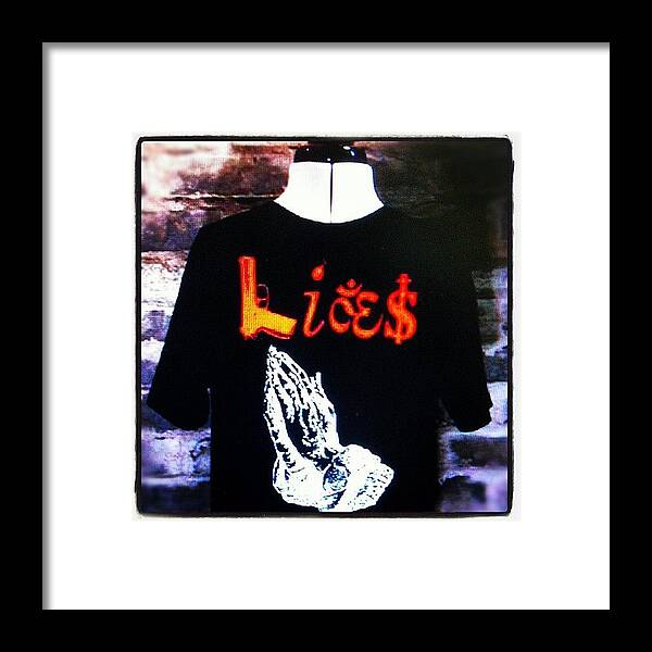 Shop Framed Print featuring the photograph #kiss My #kunst #tshirt #design Of The by Kiss My Kunst