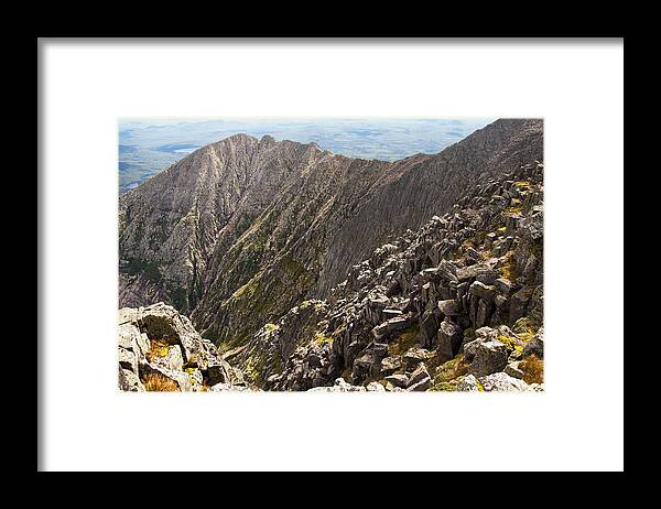 Cliff Framed Print featuring the photograph Knife Edge Mount Katahdin Baxter State Park by Glenn Gordon