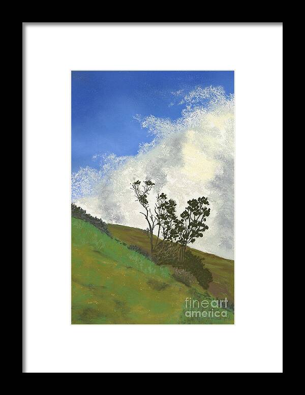 Kohala Framed Print featuring the painting Kohala Mountain Ridge by Ginny Neece