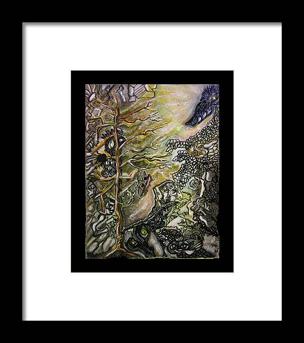 Kritter Framed Print featuring the painting Kritter Winter by Mimulux Patricia No