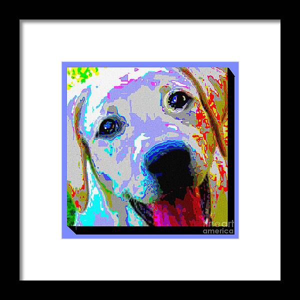 Yellow Lab Framed Print featuring the photograph Lab Love by Alene Sirott-Cope