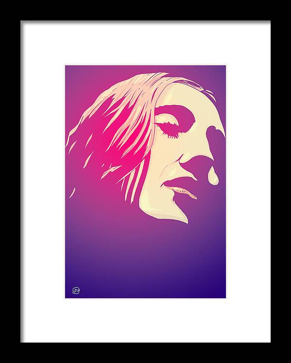 Portrait Framed Print featuring the drawing Lady in the Light by Giuseppe Cristiano
