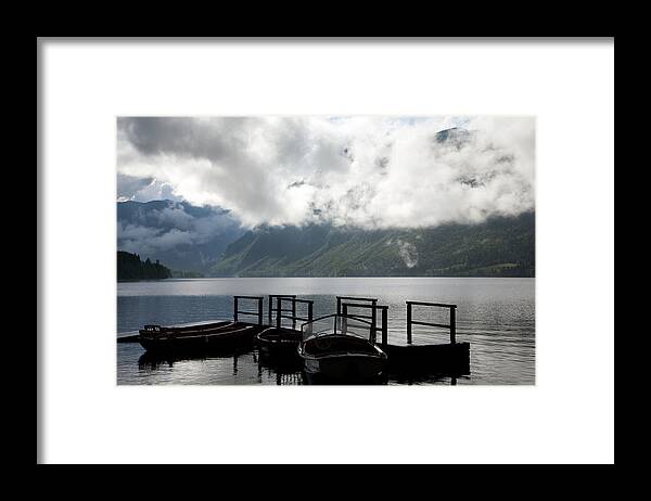 Bohinj Framed Print featuring the photograph Lake after the storm by Ian Middleton