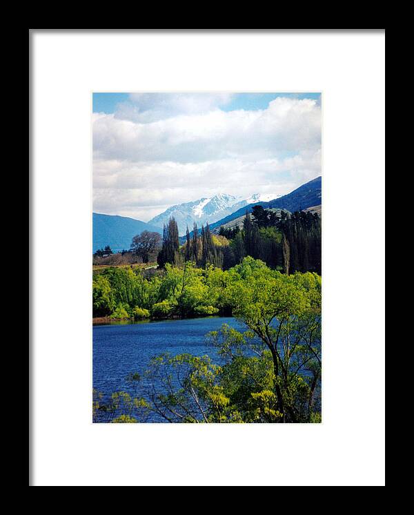 New Zealand Framed Print featuring the photograph Lake Hayes by Jackie Sherwood