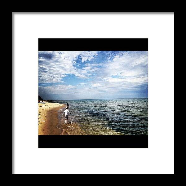 Instagram Framed Print featuring the photograph Lake Michigan Shoreline #2 by Rex Pennington