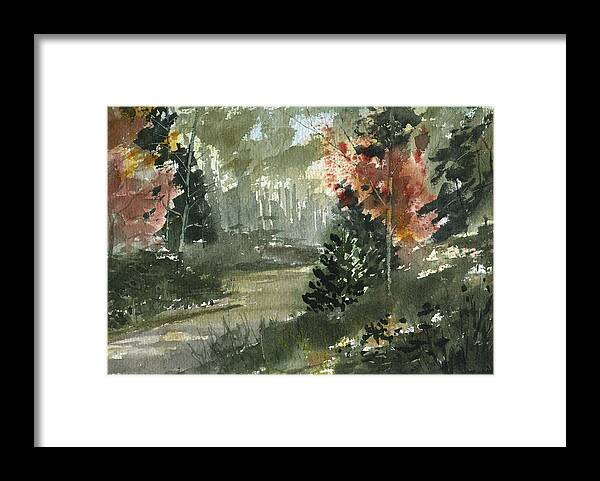 Path Framed Print featuring the painting Landscape 6-1-12 by Sean Seal