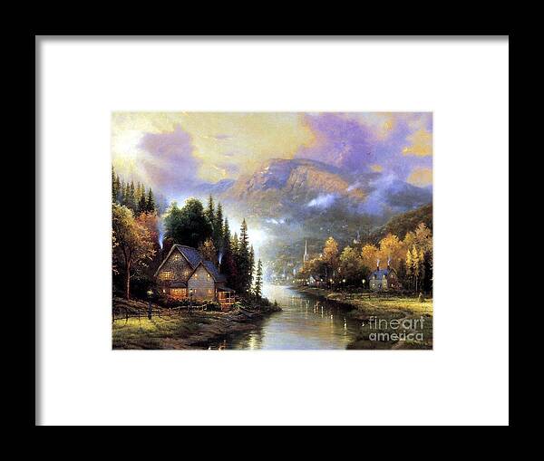 Landscape Framed Print featuring the painting Landscapes by Vishal Lakhani