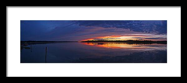 Languid Framed Print featuring the photograph Languid Sunset Lake Nakamun by David Kleinsasser