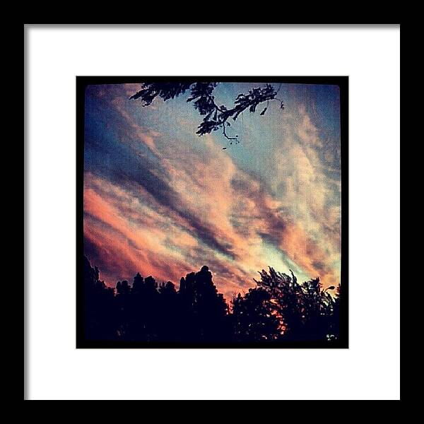 Clouds Framed Print featuring the photograph Last #friday's #sunset #fall2012 by Abdiel Munoz