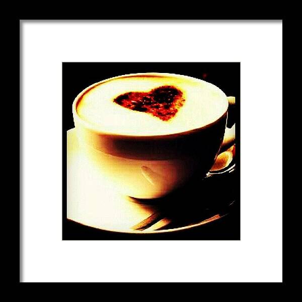 Foodie Framed Print featuring the photograph Late Morning Cup. #coffee #coffeelover by Mary Carter