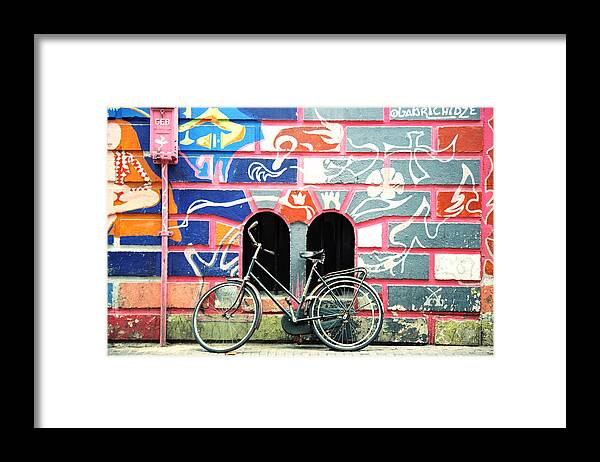 Bicycle Framed Print featuring the photograph Amsterdam / Bicycle by Claude Taylor