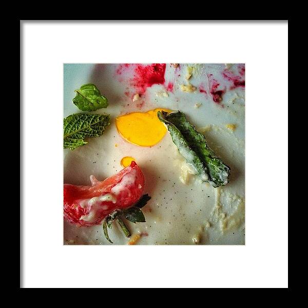 Oil Framed Print featuring the photograph Left Over Cheesecake by Gary Wood